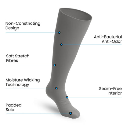 3-Pack Padded Extra-Stretch Knee Socks